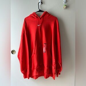 Nike orange oversized hoodie